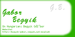 gabor begyik business card